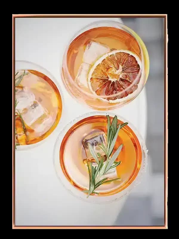 Orange Cocktails Med Is Plakat