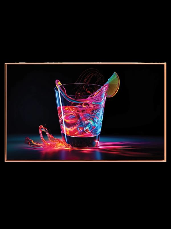 Farverig Cocktail I Glas No 2 Plakat