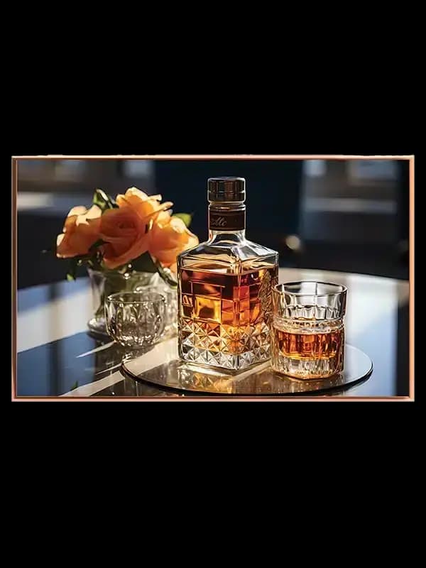 Whiskey Karaffel Med Glas No 1 Plakat