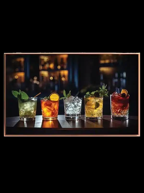 Cocktails På Række Plakat