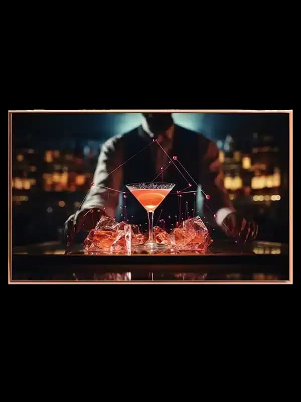 Elegant Cocktail På Bar Plakat