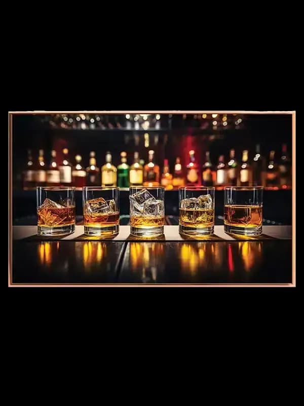 Whiskeyglas På Række No 1 Plakat