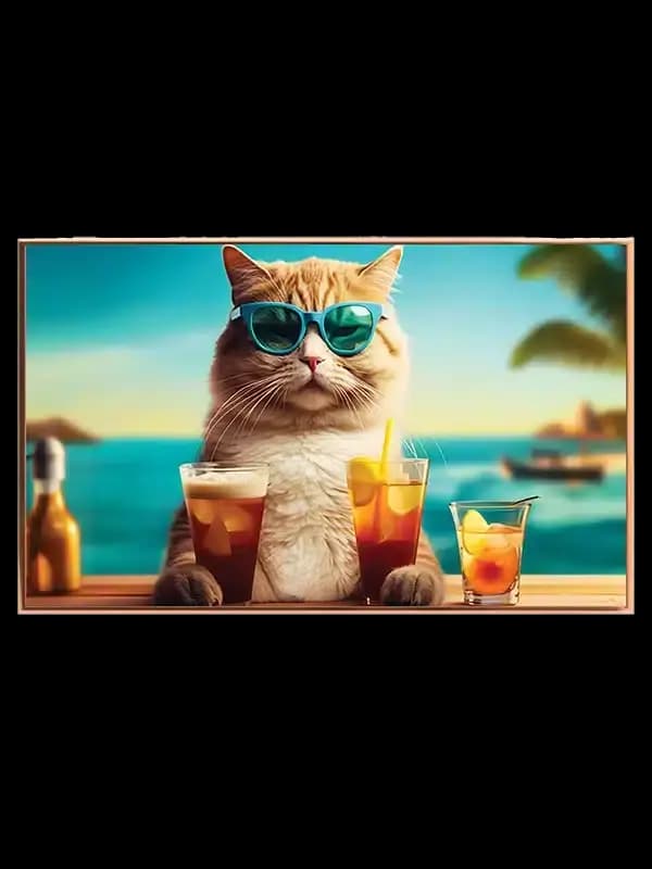 Kat Med Cocktails Plakat