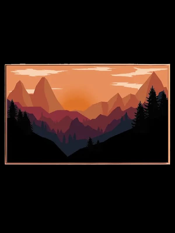 Crimson Mountain Horizon Plakat