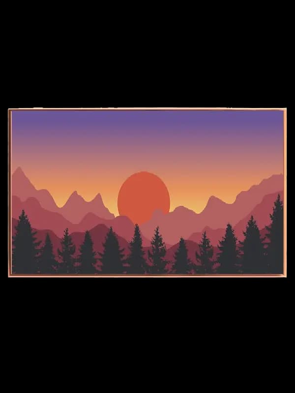 Crimson Sunset Horizon Plakat