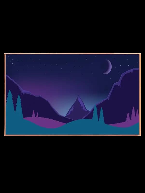 Twilight Mountain Silhouette Plakat