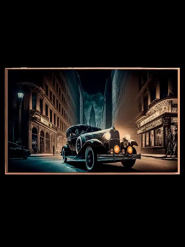 Vintage Night Drive Plakat