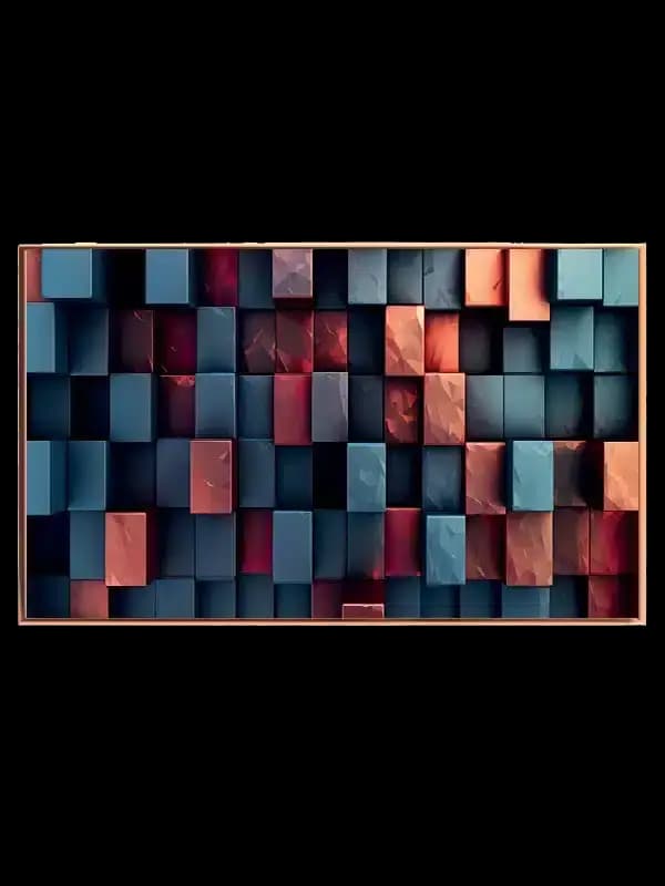 Prismatic Block Grid Plakat