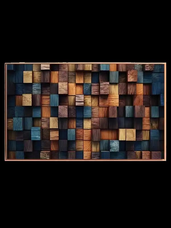 Textured Wood Mosaic Plakat