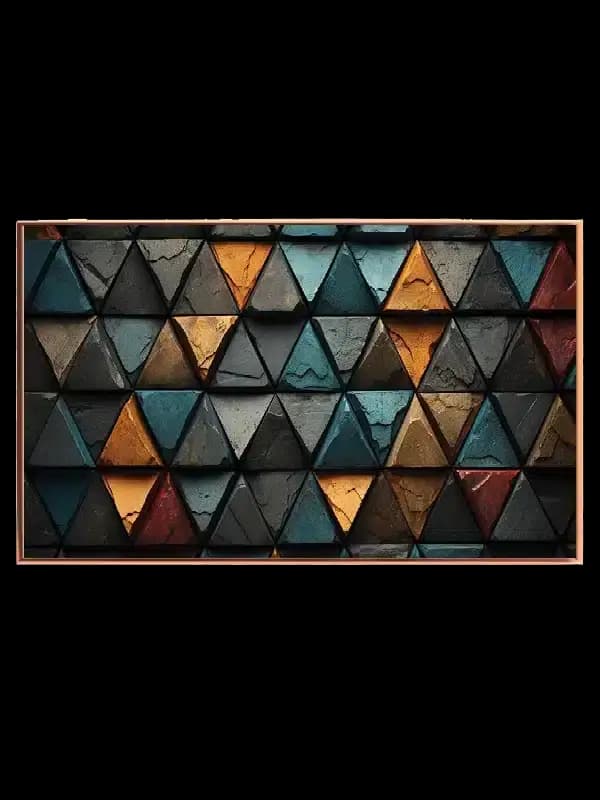 Textured Triangle Mosaic Plakat