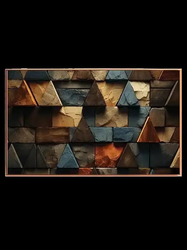 Textured Triangular Mosaic Plakat