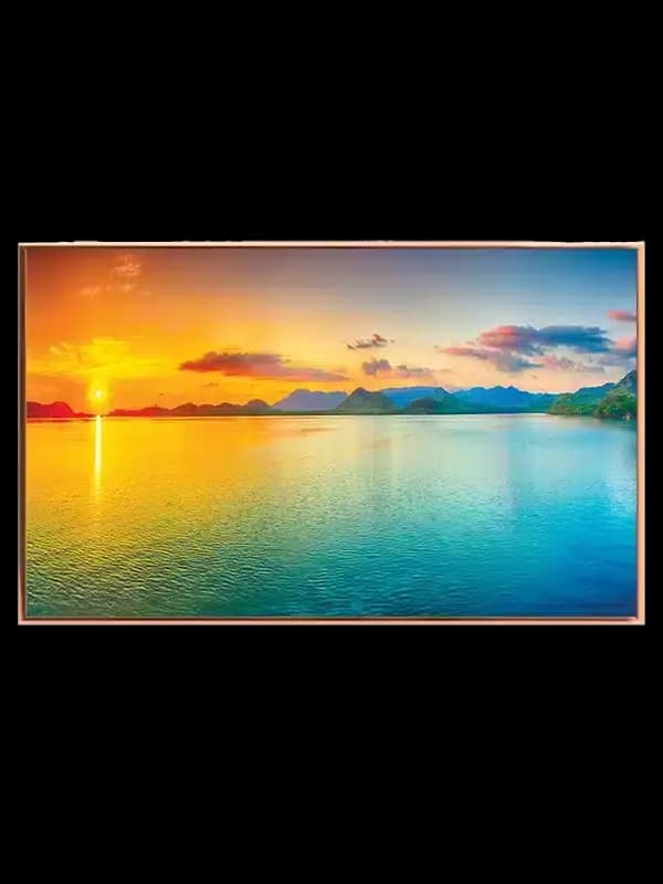 Farverig Kystsolnedgang Plakat