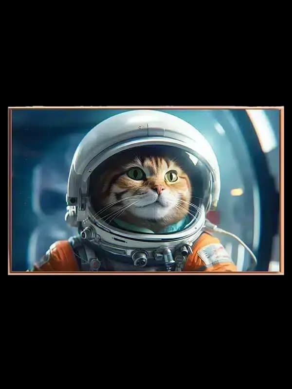 Kat i Astronaut Hjelm