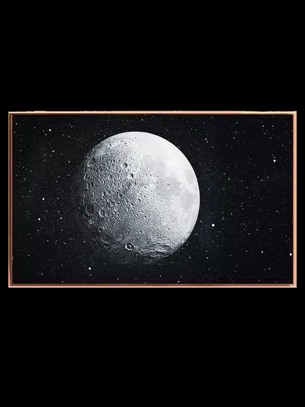 Grafisk Månekratre Mod Stjernehimmel