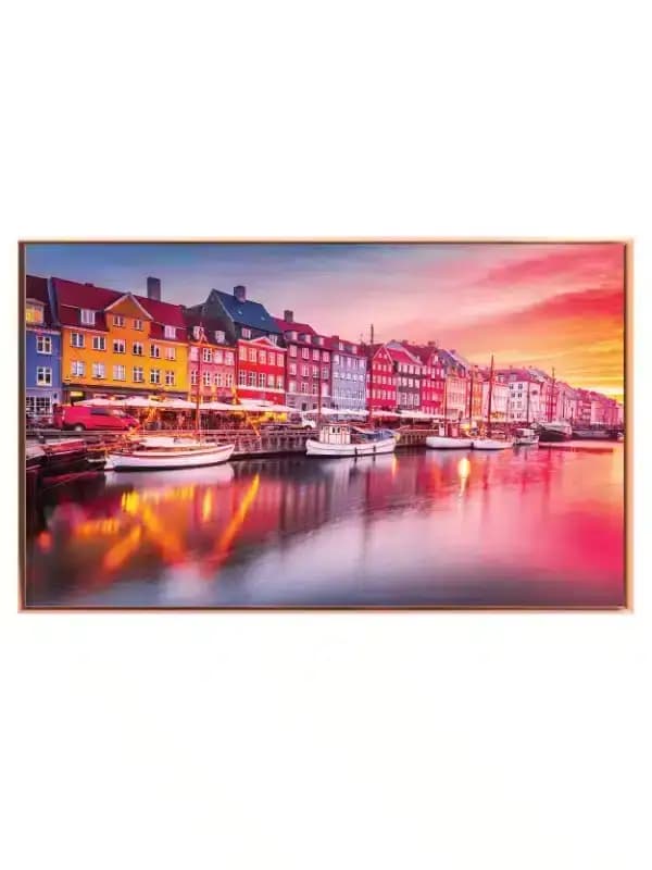 Colorful Waterfront Sunset Scene