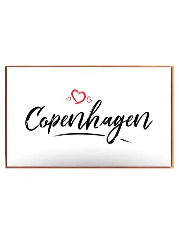 Copenhagen Calligraphy Love Hearts