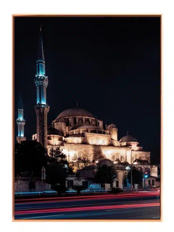 Istanbul Nighttime Mosque View