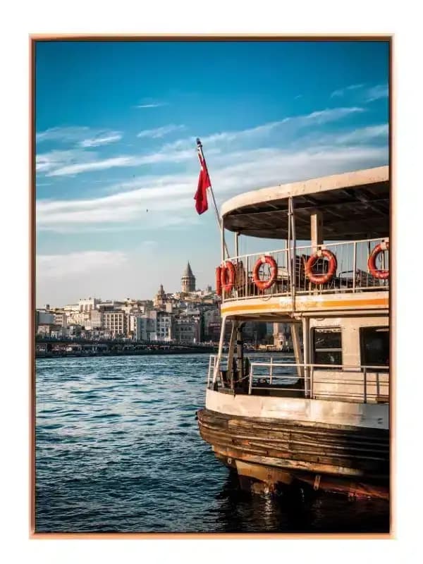 Ferry On Calm Blue Water