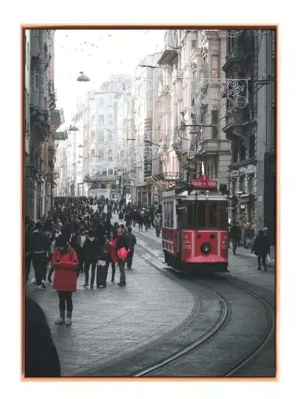 Istanbul Street With Tram