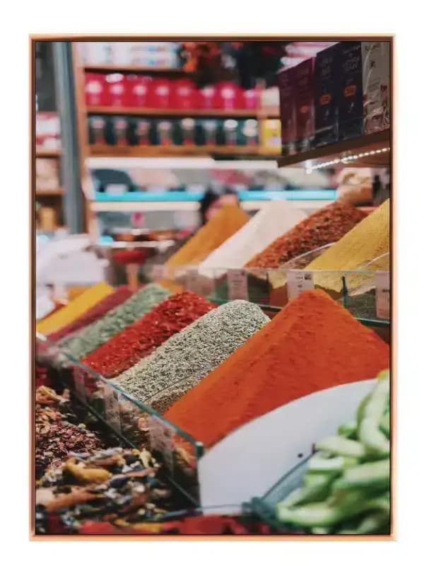 Colorful Spice Market Display