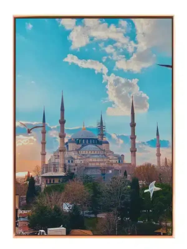 Historic Mosque Under Blue Sky