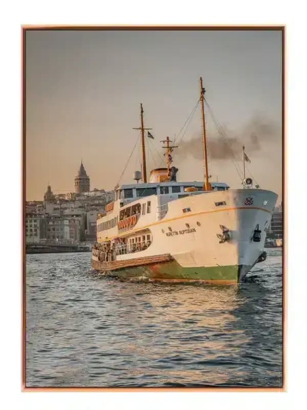 Classic Ferry Boat At Sunset