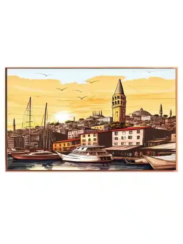 Sunset Harbor In Istanbul