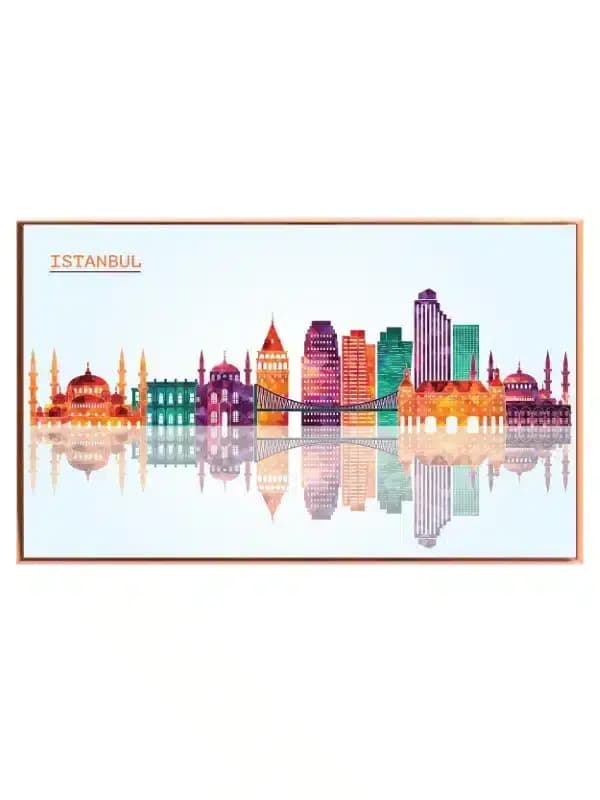 Colorful Istanbul Cityscape Illustration