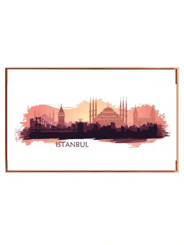 Istanbul Skyline Silhouette Poster