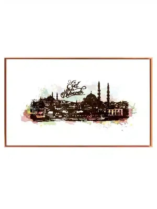 Istanbul Skyline Watercolor Art
