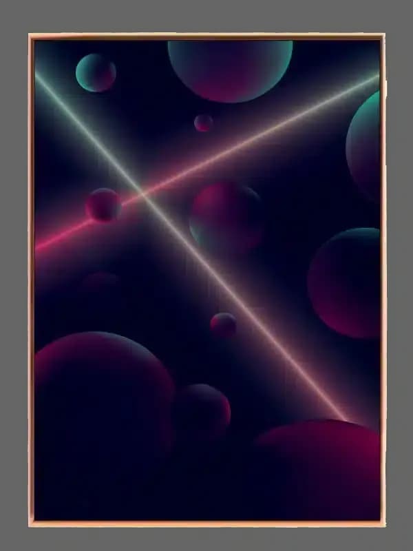 Neon Orbit Crossings Plakat