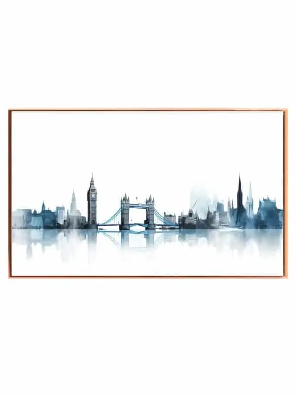 London Skyline Watercolor Art