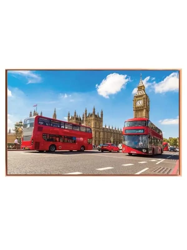 Red London Buses And Clock Tower