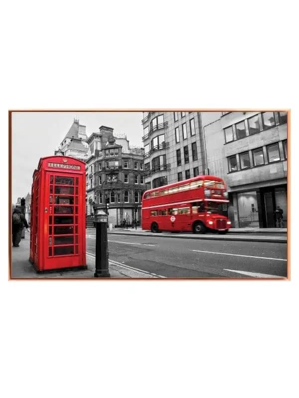 Red London Bus And Phone Booth