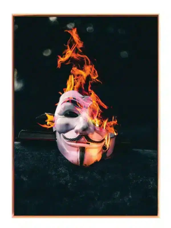 Brændende Guy Fawkes Maske