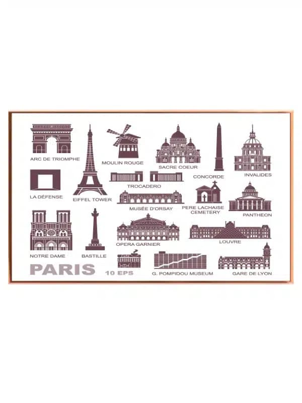 Paris Landmarks Iconic Silhouettes