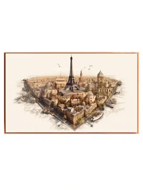 Paris Bylandskab Med Eiffeltårnet