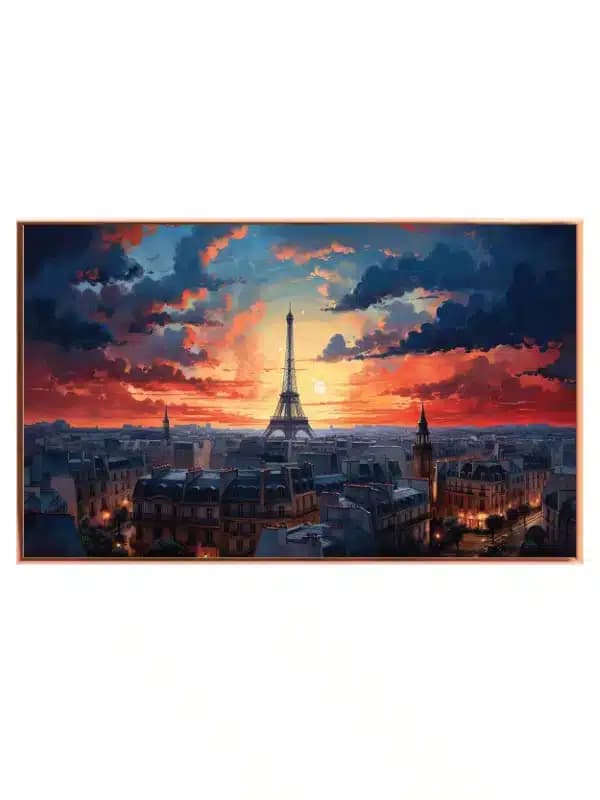 Paris Skyline At Sunset