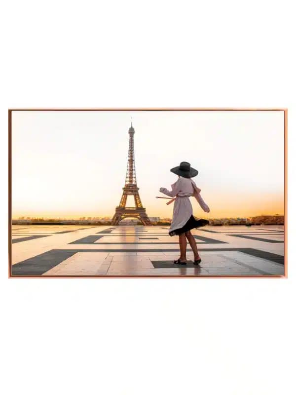 Woman Dancing Near Eiffel Tower