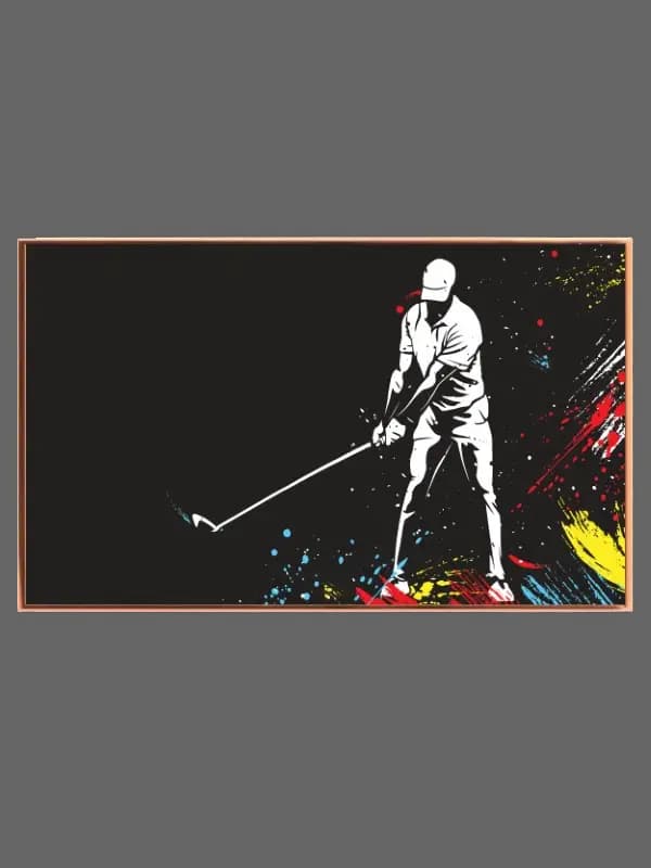 Dynamisk Golfspiller i Farvesplash
