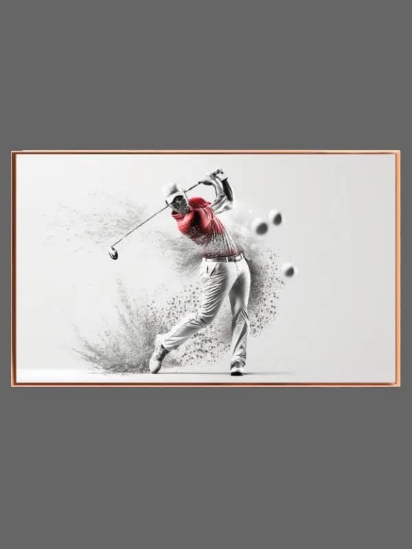 Dynamisk Golfspiller i Fart