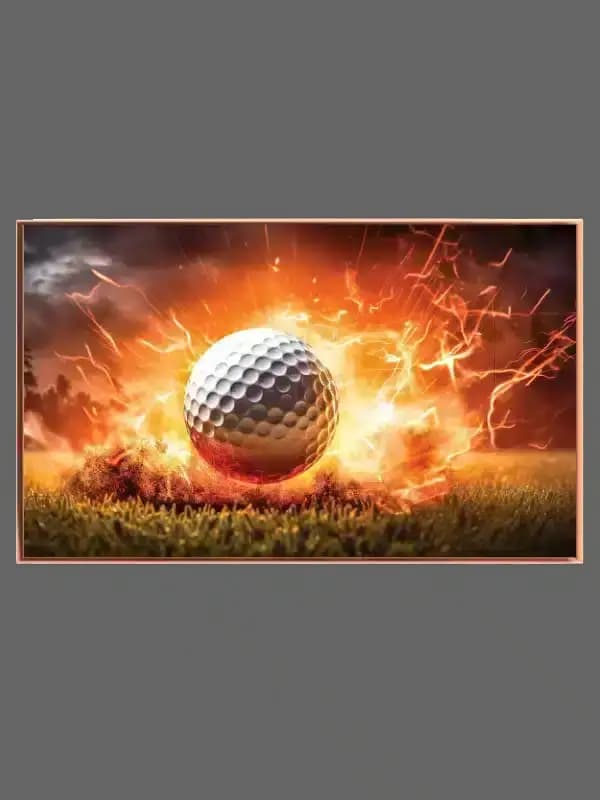 Flammende Golfbold i Fart
