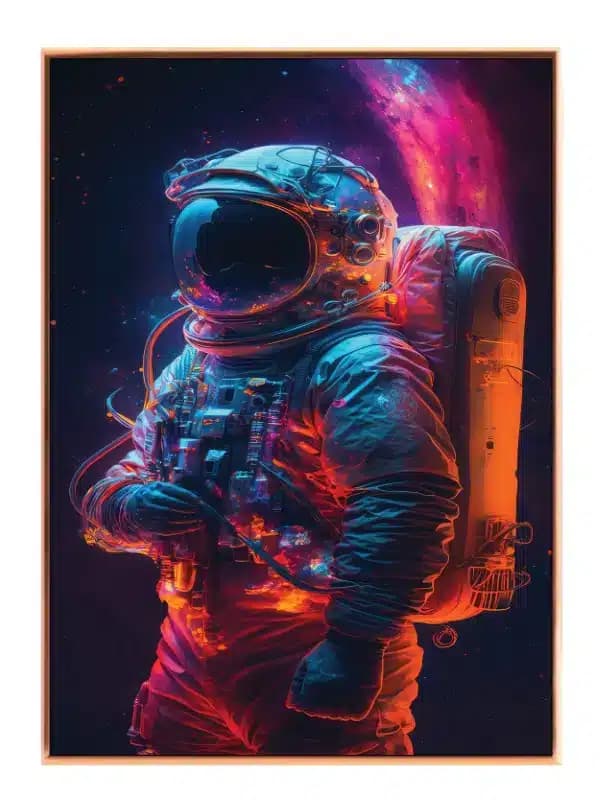 Neon Astronaut i Kosmos