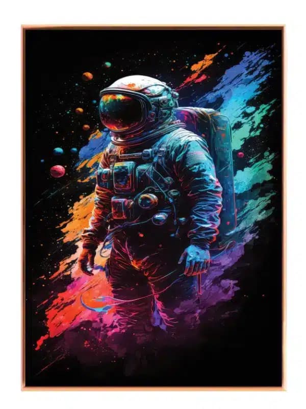Astronaut i Farverigt Kosmos