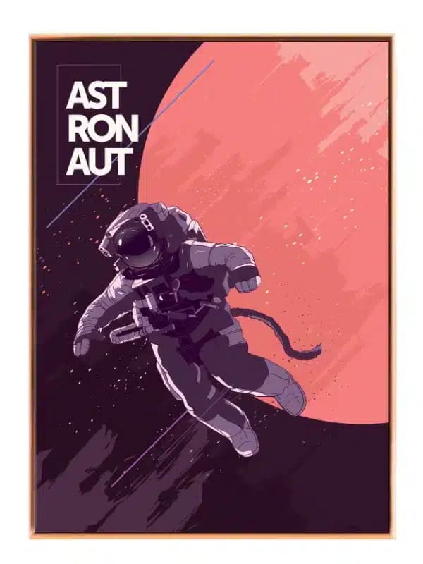 Astronaut ved Rosa Planet