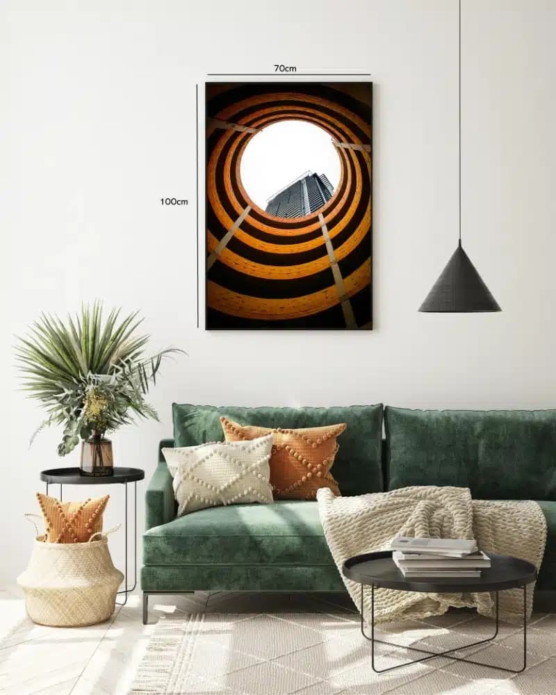 Spiralformet Atrium med Skyskraber