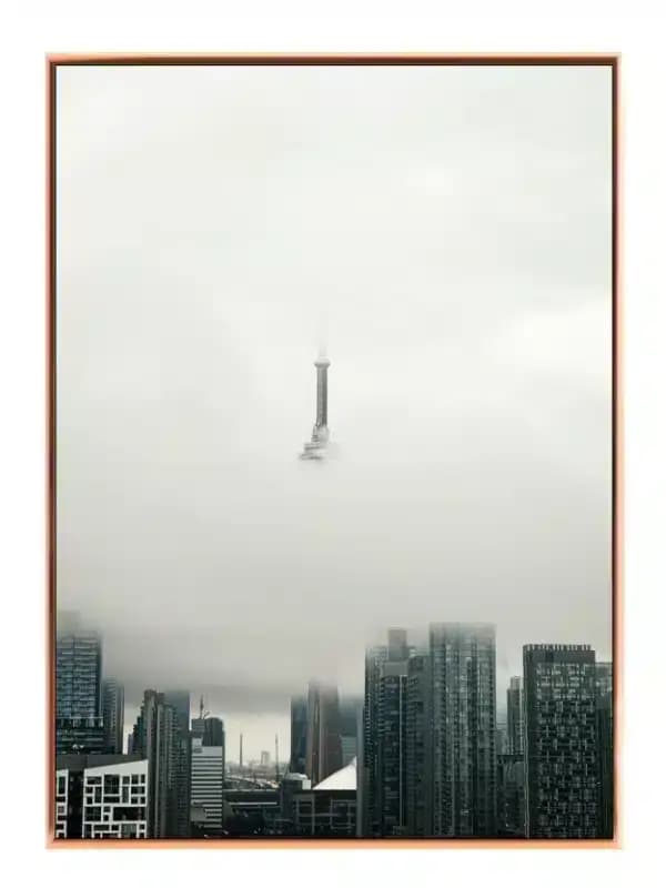 Cn Tower Over Tåget Skyline