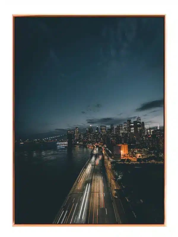 Nattehimmel Over Manhattan Skyline