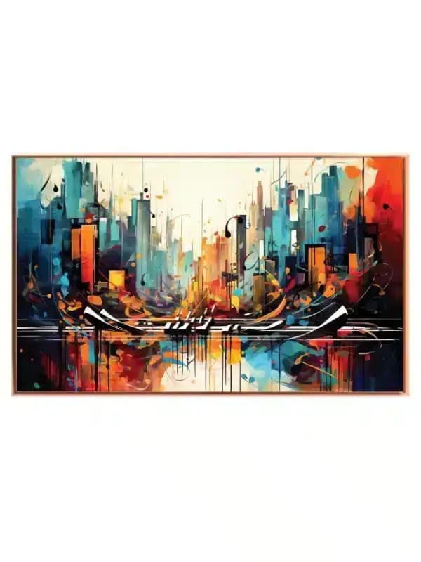 Abstract Cityscape With Gondola