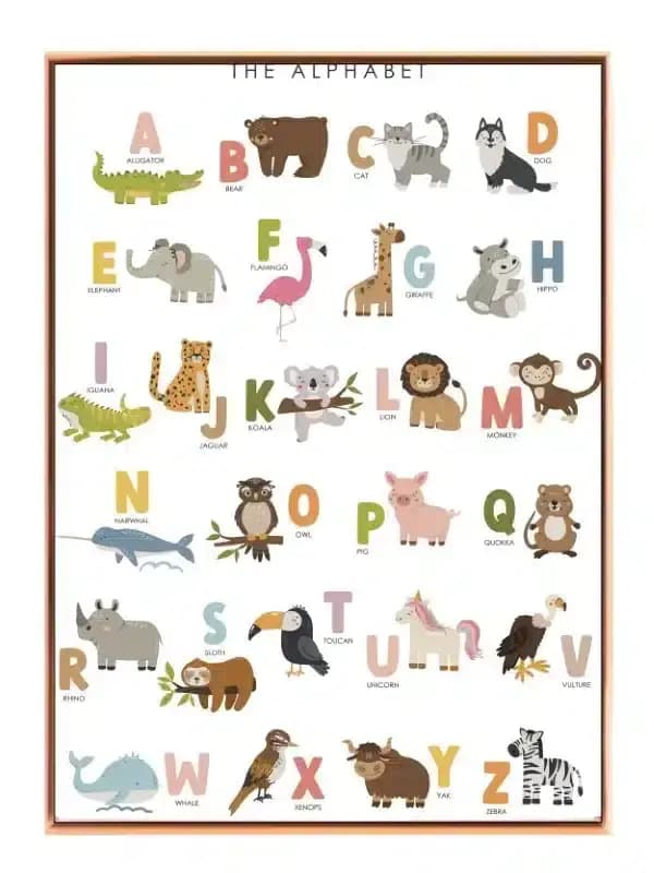 Playful Animal Alphabet Adventure Plakat